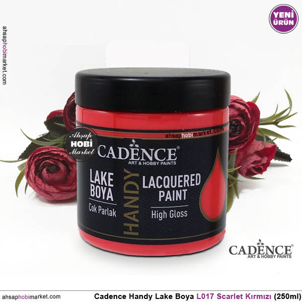 Cadence Handy Lake Vernikli Boya L017 Scarlet Kırmızı 250ml - 2