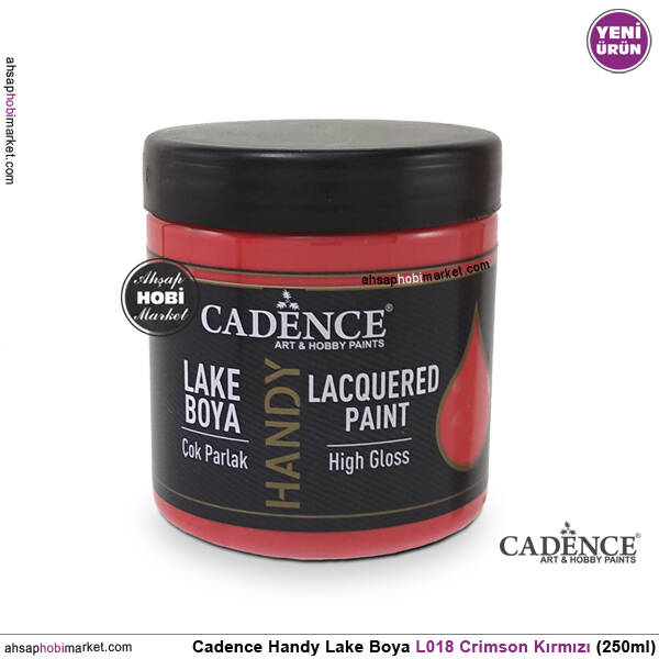 Cadence Handy Lake Vernikli Boya L018 Crimson Kırmızı 250ml - 1