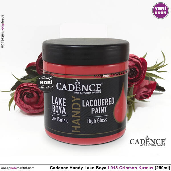 Cadence Handy Lake Vernikli Boya L018 Crimson Kırmızı 250ml - 2