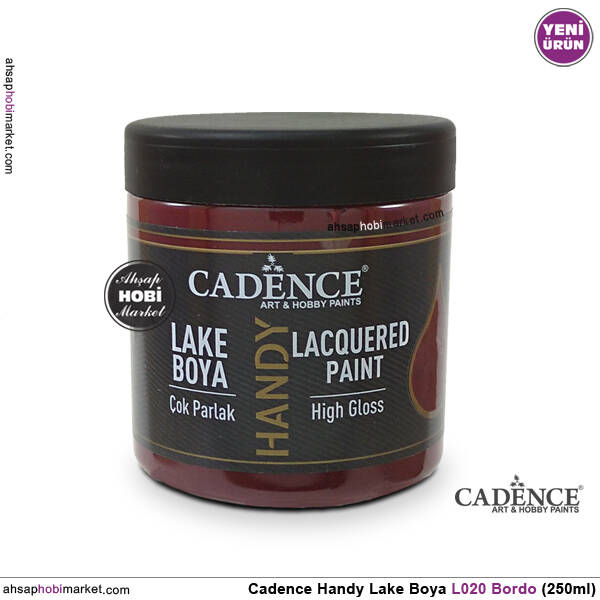 Cadence Handy Lake Vernikli Boya L020 Bordo Rengi 250ml - 1