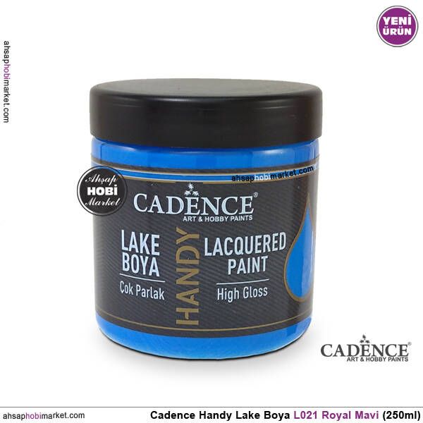 Cadence Handy Lake Vernikli Boya L021 Royal Mavi 250ml - 1