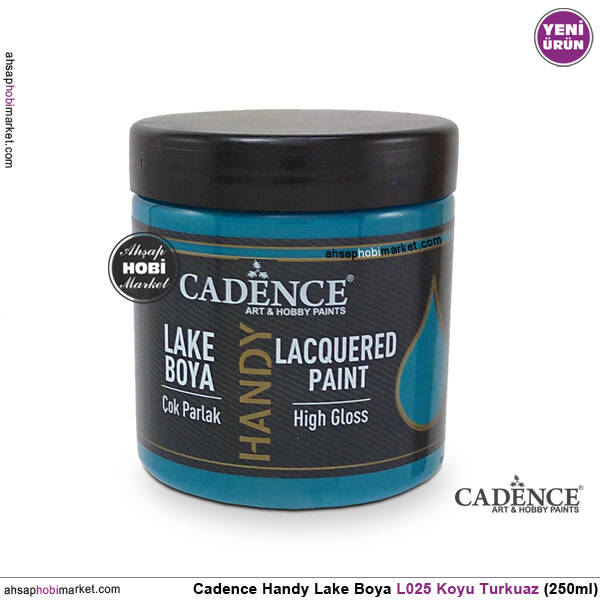 Cadence Handy Lake Vernikli Boya L025 Koyu Turkuaz 250ml - 1