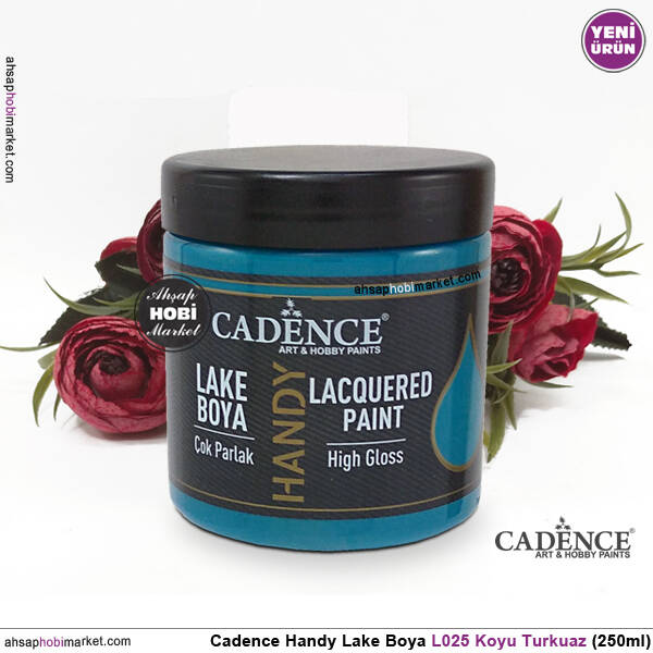 Cadence Handy Lake Vernikli Boya L025 Koyu Turkuaz 250ml - 2