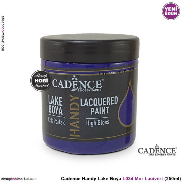 Cadence Handy Lake Vernikli Boya L034 Mor Lacivert 250ml - 1