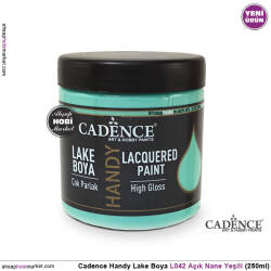 Cadence Handy Lake Vernikli Boya L042 Açık Nane Yeşili 250ml - Cadence