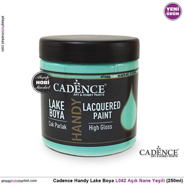 Cadence Handy Lake Vernikli Boya L042 Açık Nane Yeşili 250ml - 1