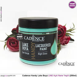 Cadence Handy Lake Vernikli Boya L042 Açık Nane Yeşili 250ml - Cadence (1)