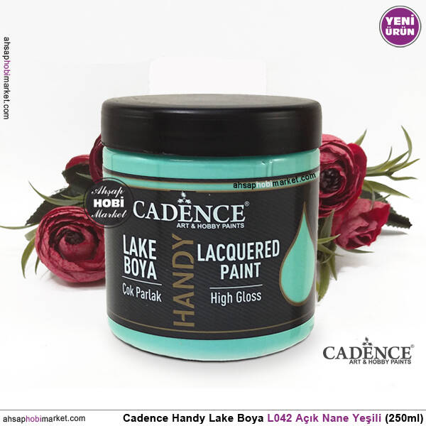 Cadence Handy Lake Vernikli Boya L042 Açık Nane Yeşili 250ml - 2