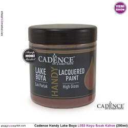 Cadence Handy Lake Vernikli Boya L053 Koyu Sıcak Kahve 250ml - Cadence