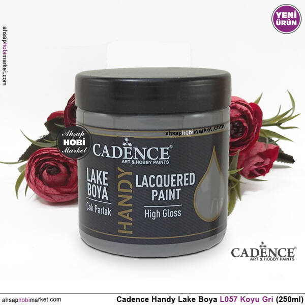 Cadence Handy Lake Vernikli Boya L057 Koyu Gri 250ml - 2