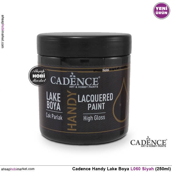 Cadence Handy Lake Vernikli Boya L060 Siyah 250ml - 1