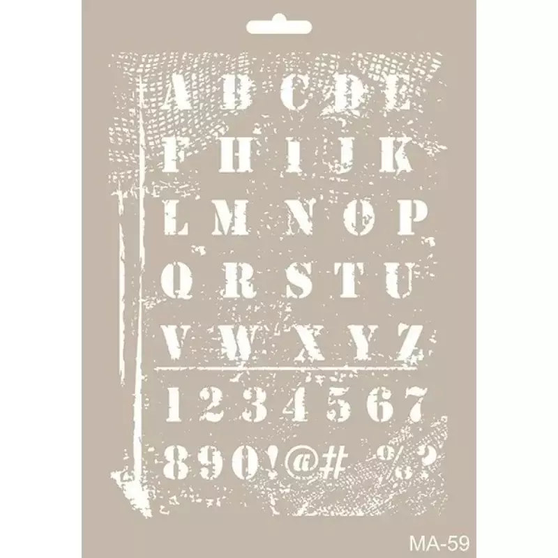 Cadence Harfler Stencil Şablon MA59 - 1