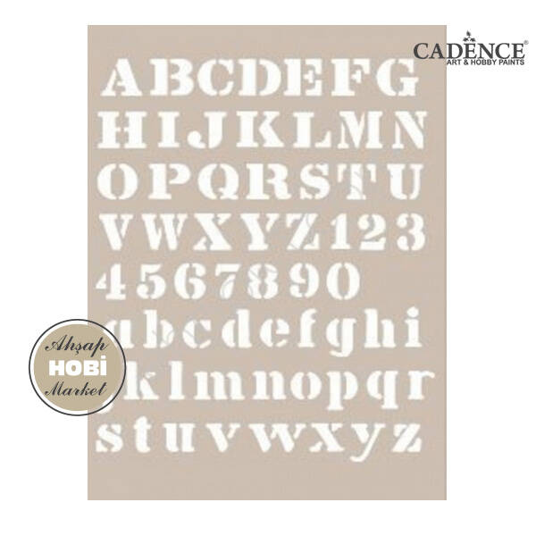 Cadence Harfler ve Rakamlar Stencil Şablon AS430 - 1
