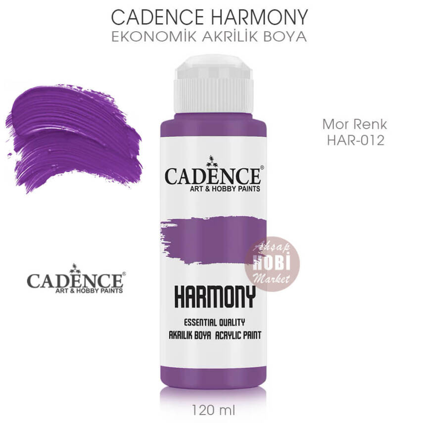 Cadence Harmony Akrilik Boya HAR-012 Mor Renk 120 ml - 1