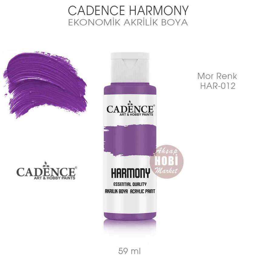 Cadence Harmony Akrilik Boya HAR-012 Mor Renk 59 ml - 1