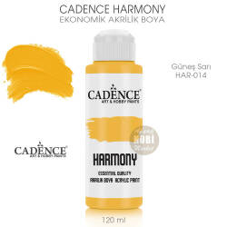 Cadence Harmony Akrilik Boya HAR-014 Güneş Sarı 120 ml - Cadence