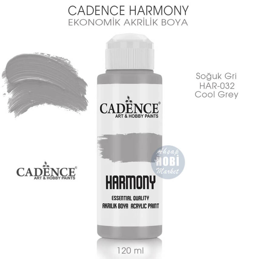 Cadence Harmony Akrilik Boya HAR-032 Soğuk Gri 120 ml - 1