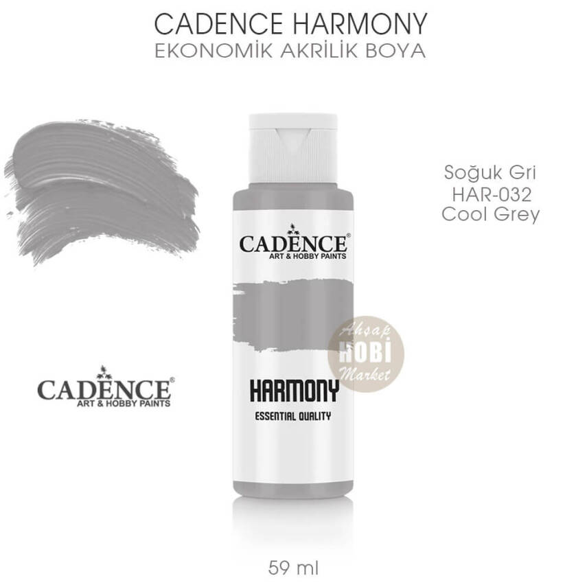Cadence Harmony Akrilik Boya HAR-032 Soğuk Gri 59 ml - 1