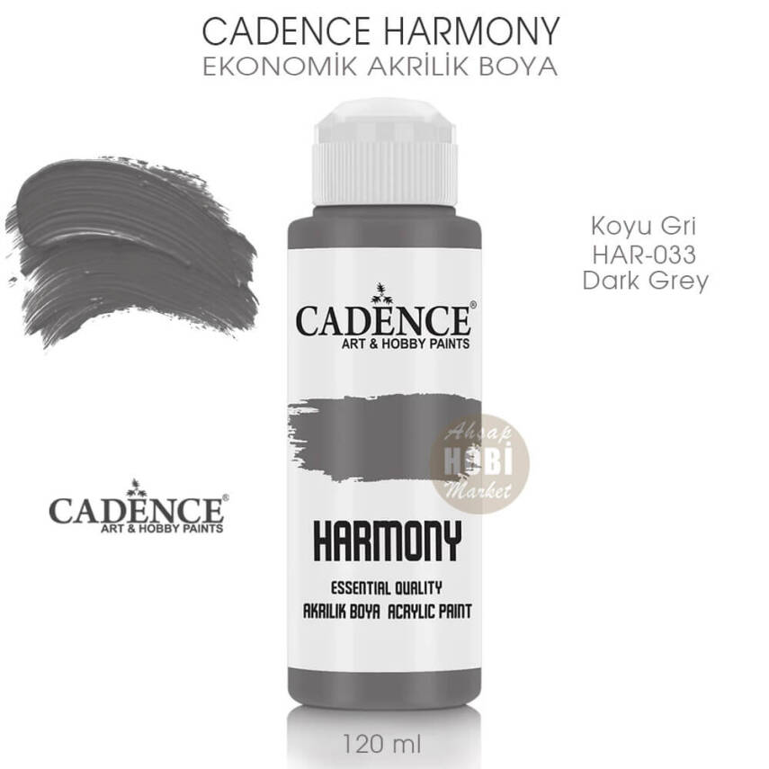 Cadence Harmony Akrilik Boya HAR-033 Koyu Gri 120 ml - 1