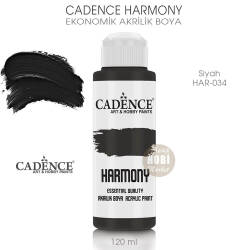 Cadence Harmony Akrilik Boya HAR-034 Siyah 120 ml - Cadence