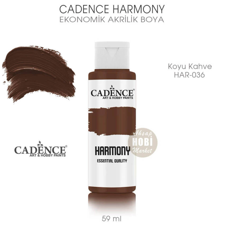 Cadence Harmony Akrilik Boya HAR-036 Koyu Kahve 59 ml - 1