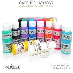Cadence Harmony Akrilik Boya Seti Canlı Renkler 10 Renk 59 ml - Cadence