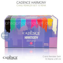 Cadence Harmony Akrilik Boya Seti Canlı Renkler 10 Renk 59 ml - Cadence (1)