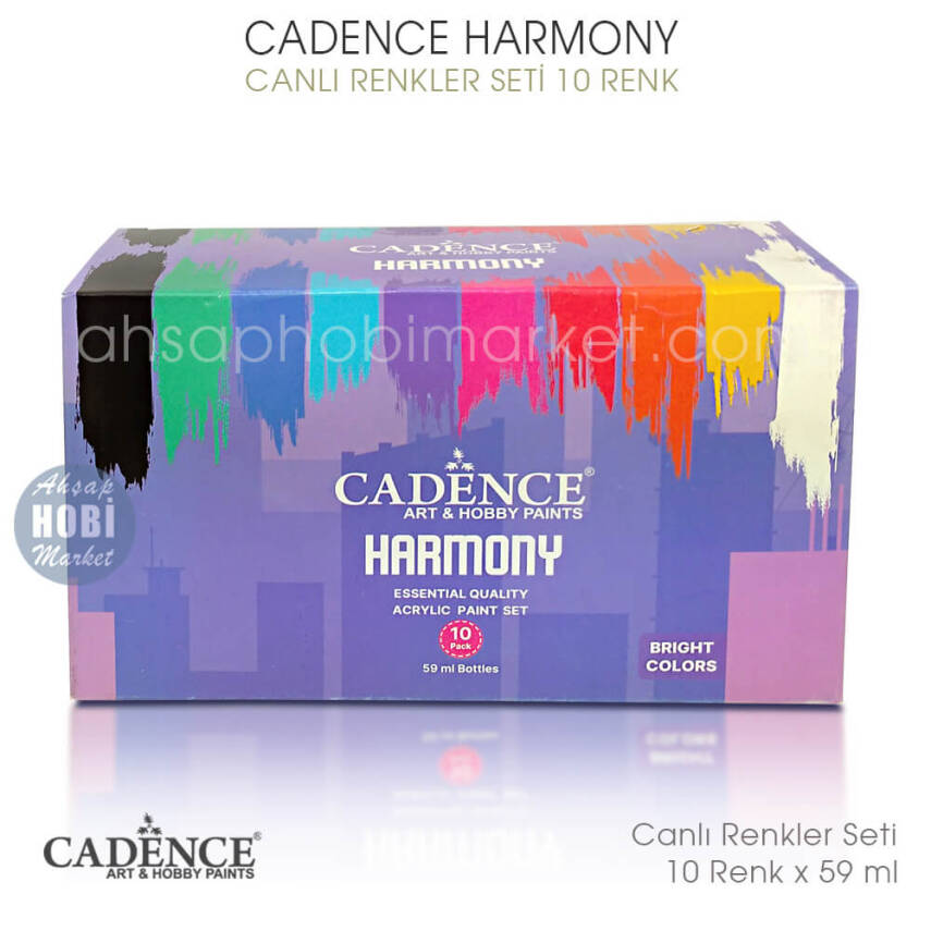 Cadence Harmony Akrilik Boya Seti Canlı Renkler 10 Renk 59 ml - 2