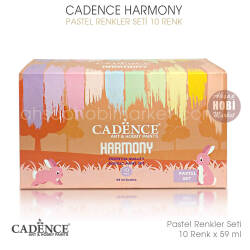 Cadence Harmony Akrilik Boya Seti Pastel Renkler 10 Renk 59 ml - Cadence (1)