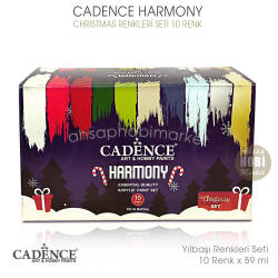 Cadence Harmony Akrilik Boya Seti Yılbaşı Renkler 10 Renk 59 ml - Cadence (1)