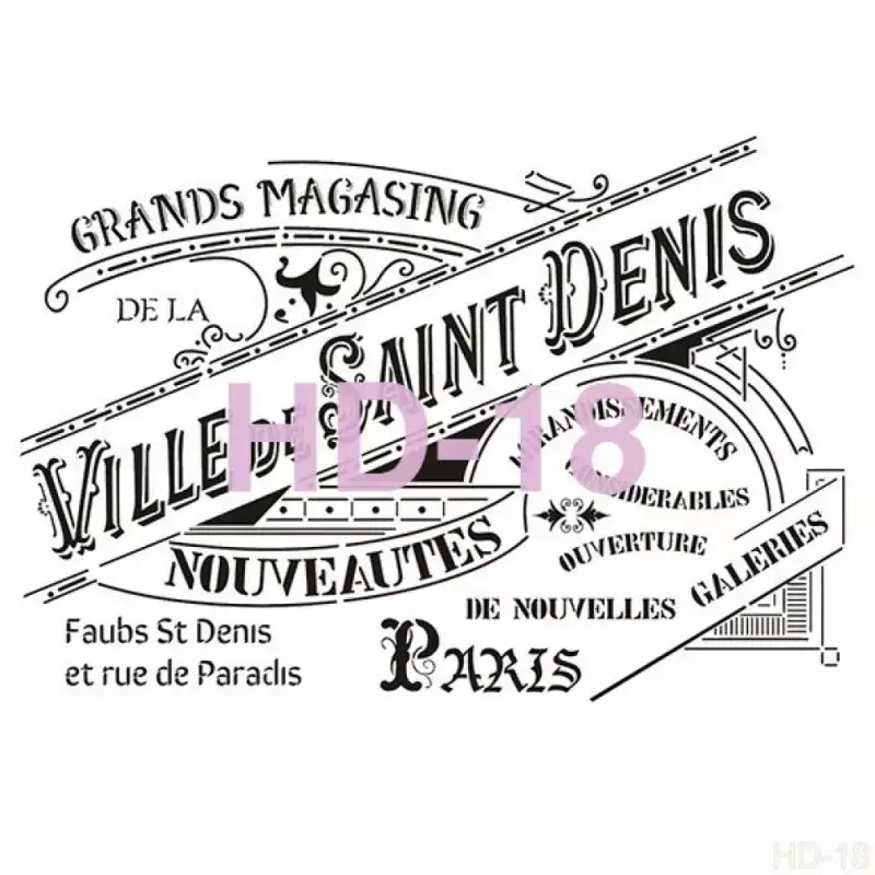 Cadence Home Decor Duvar Stencil - HD018 - 1