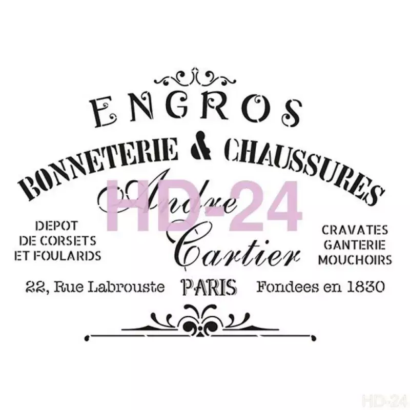 Cadence Home Decor Duvar Stencil - HD024 - 1