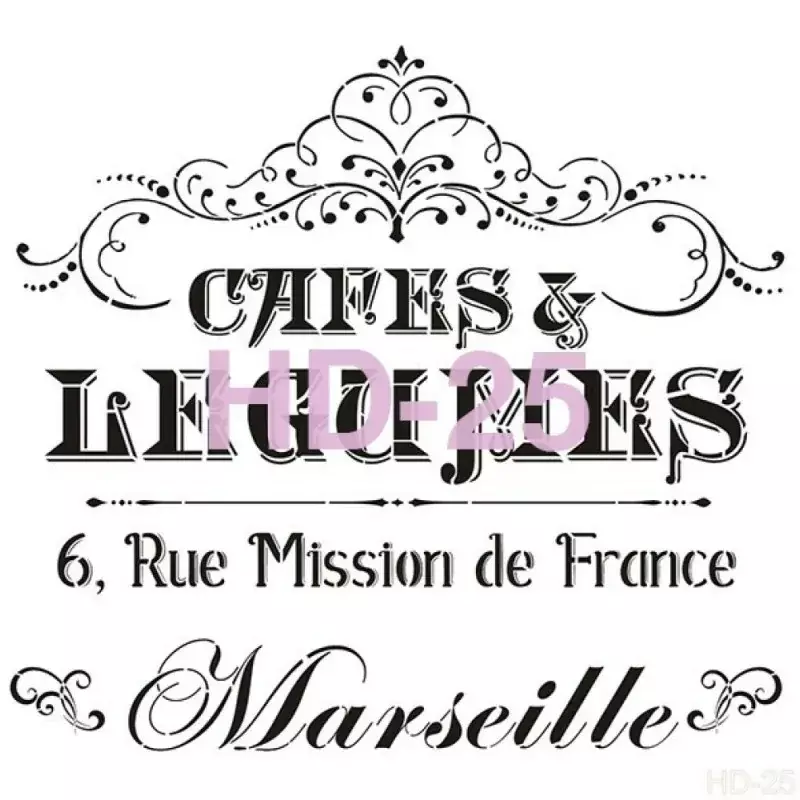 Cadence Home Decor Duvar Stencil - HD025 - 1