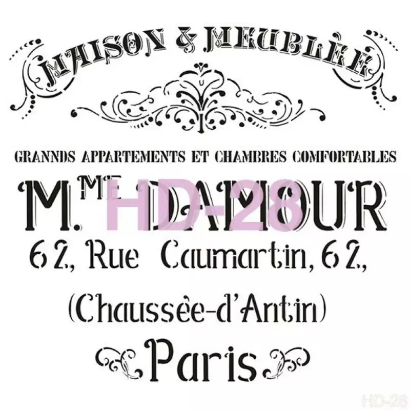 Cadence Home Decor Duvar Stencil - HD028 - 1