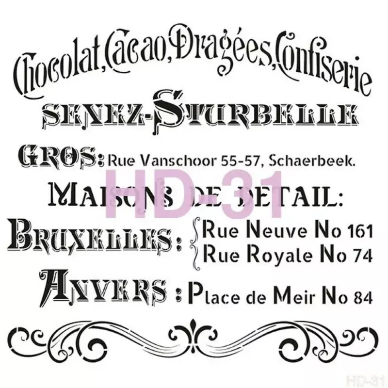 Cadence Home Decor Duvar Stencil - HD031 - 1