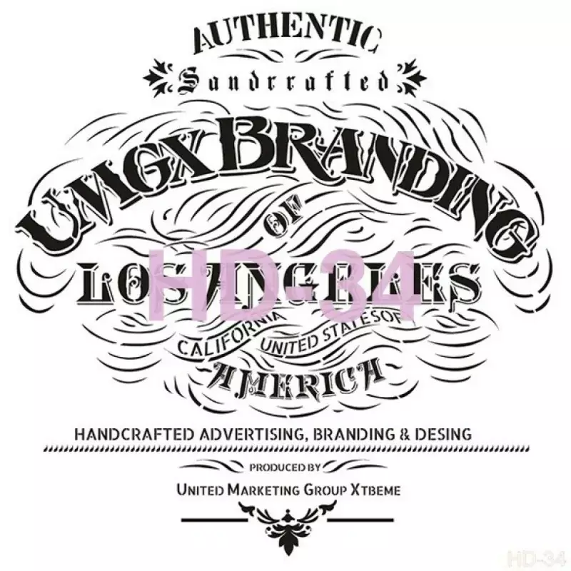 Cadence Home Decor Duvar Stencil - HD034 - 1