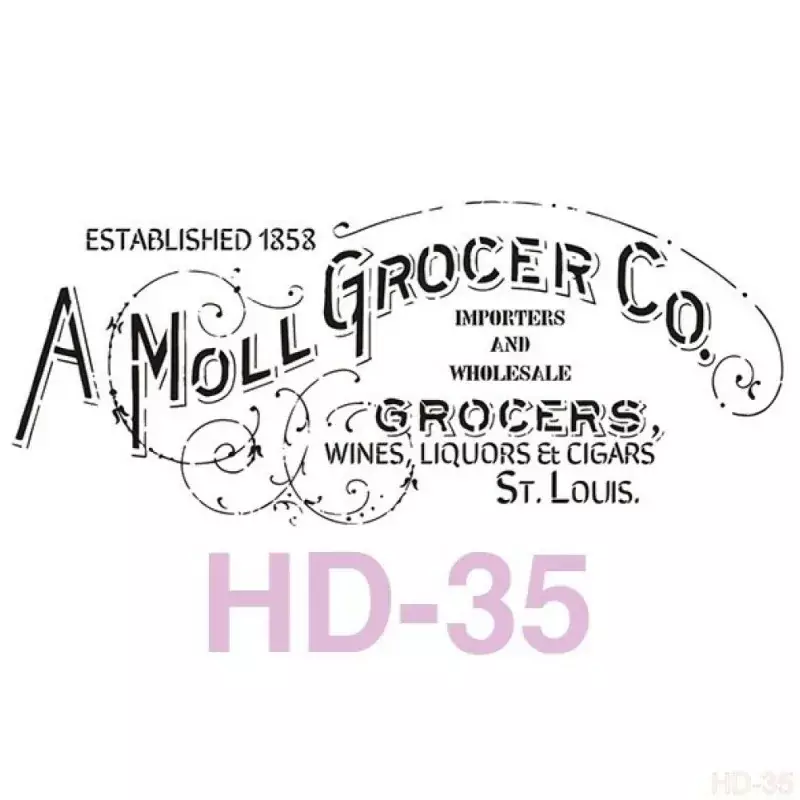 Cadence Home Decor Duvar Stencil - HD035 - 1