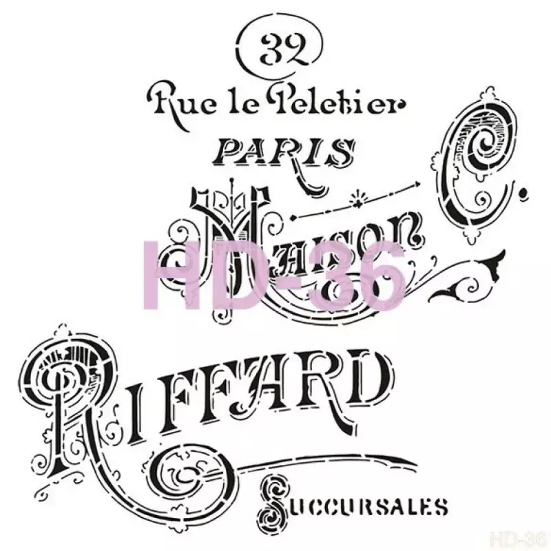 Cadence Home Decor Duvar Stencil - HD036 - 1