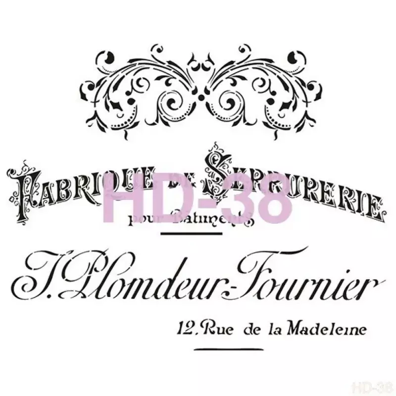 Cadence Home Decor Duvar Stencil - HD038 - 1