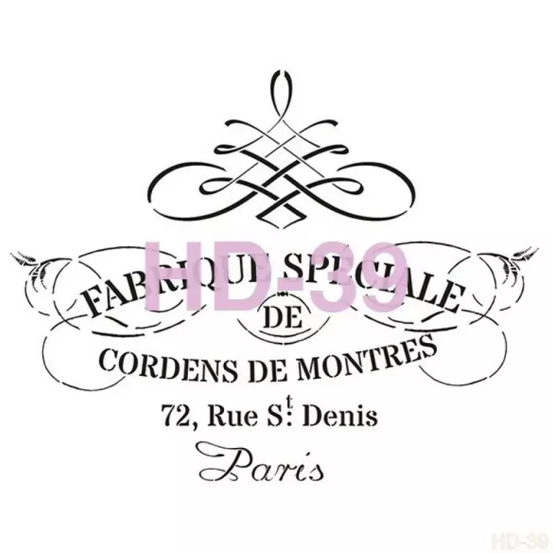 Cadence Home Decor Duvar Stencil - HD039 - 1