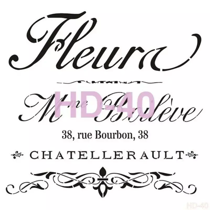 Cadence Home Decor Duvar Stencil - HD040 - 1