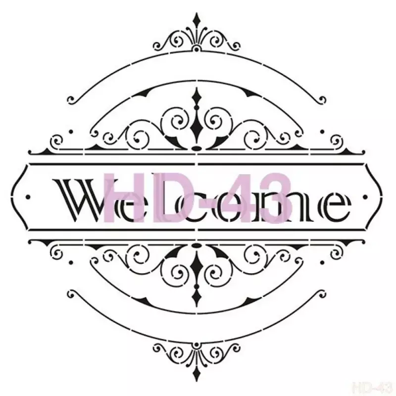 Cadence Home Decor Duvar Stencil - HD043 - 1