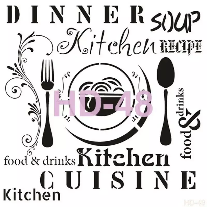 Cadence Home Decor Duvar Stencil - HD047 - 1