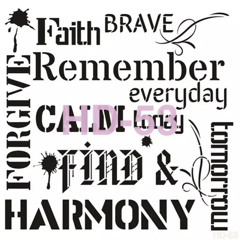 Cadence Home Decor Duvar Stencil - HD053 - 1