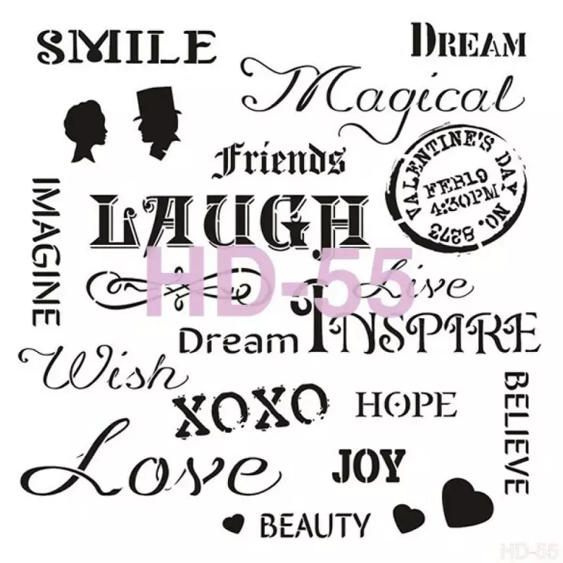 Cadence Home Decor Duvar Stencil - HD055 - 1