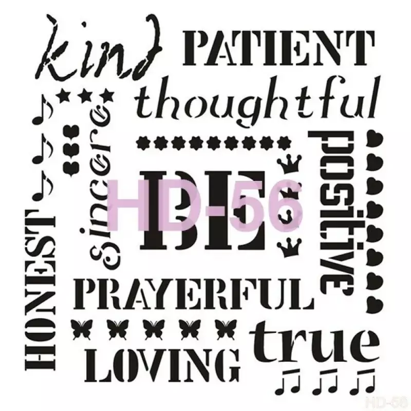 Cadence Home Decor Duvar Stencil - HD056 - 1