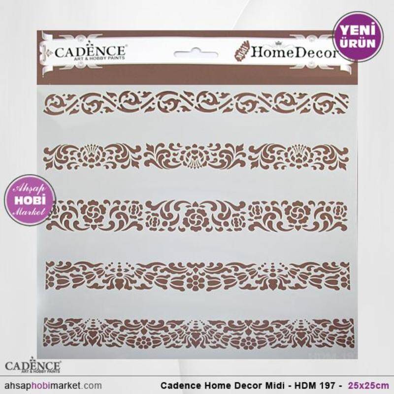 Cadence Home Decor Duvar Stencil - HD197 - 1
