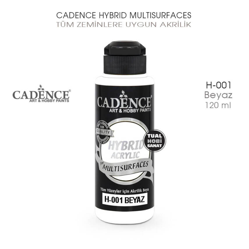 Cadence Hybrid Multisurface H001 Beyaz Akrilik Boya 120 ml - 1