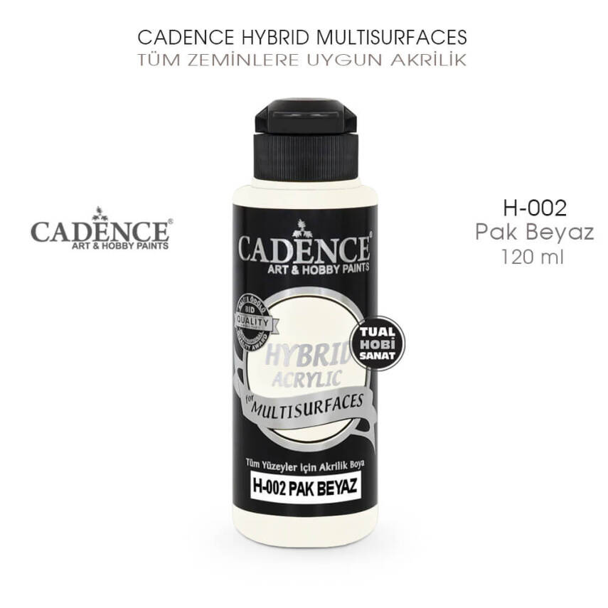 Cadence Hybrid Multisurface H002 Pak Beyaz Akrilik Boya 120 ml - 1
