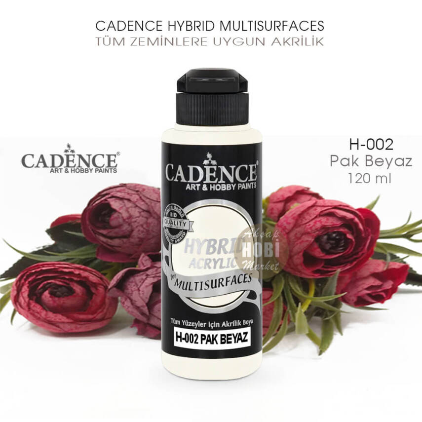 Cadence Hybrid Multisurface H002 Pak Beyaz Akrilik Boya 120 ml - 2